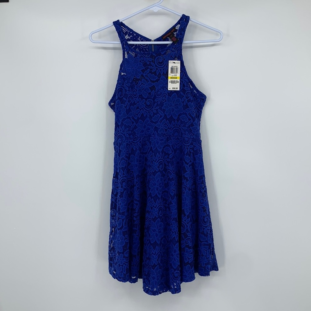 Blue, Lace, Medium, Material Girl mini dress